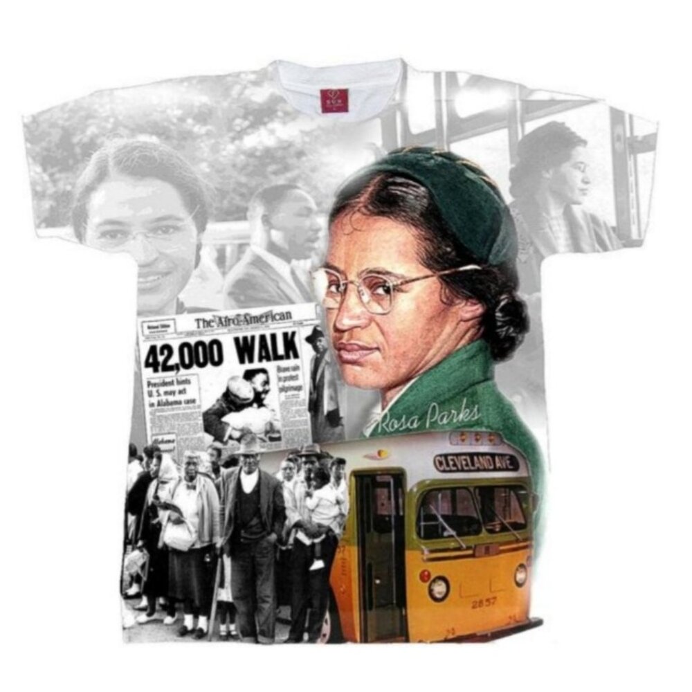 Rosa Parks Black History Crew Neck Unisex Tshirt